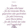Mustertext "Danke für jedes stille Gebet..."