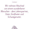 Mustertext "Abschied von einem wunderbaren Menschen..."