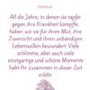 Mustertext "All die Jahre tapfer gekämpft..."