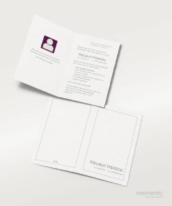 Produktbild Büttenpapier Trauerkarte silberner Rand Innenseite