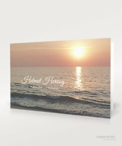 Produktbild Trauerkarte Sonnenuntergang am Meer Querformat