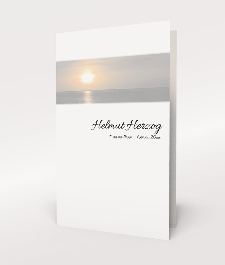 Produktbild Trauerkarte Horizont Hochformat