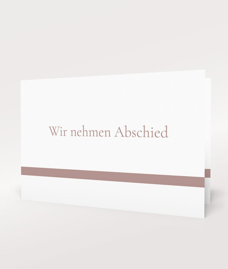 Produktabbildung Trauerkarte mit individueller Farbgestaltung sandbeige