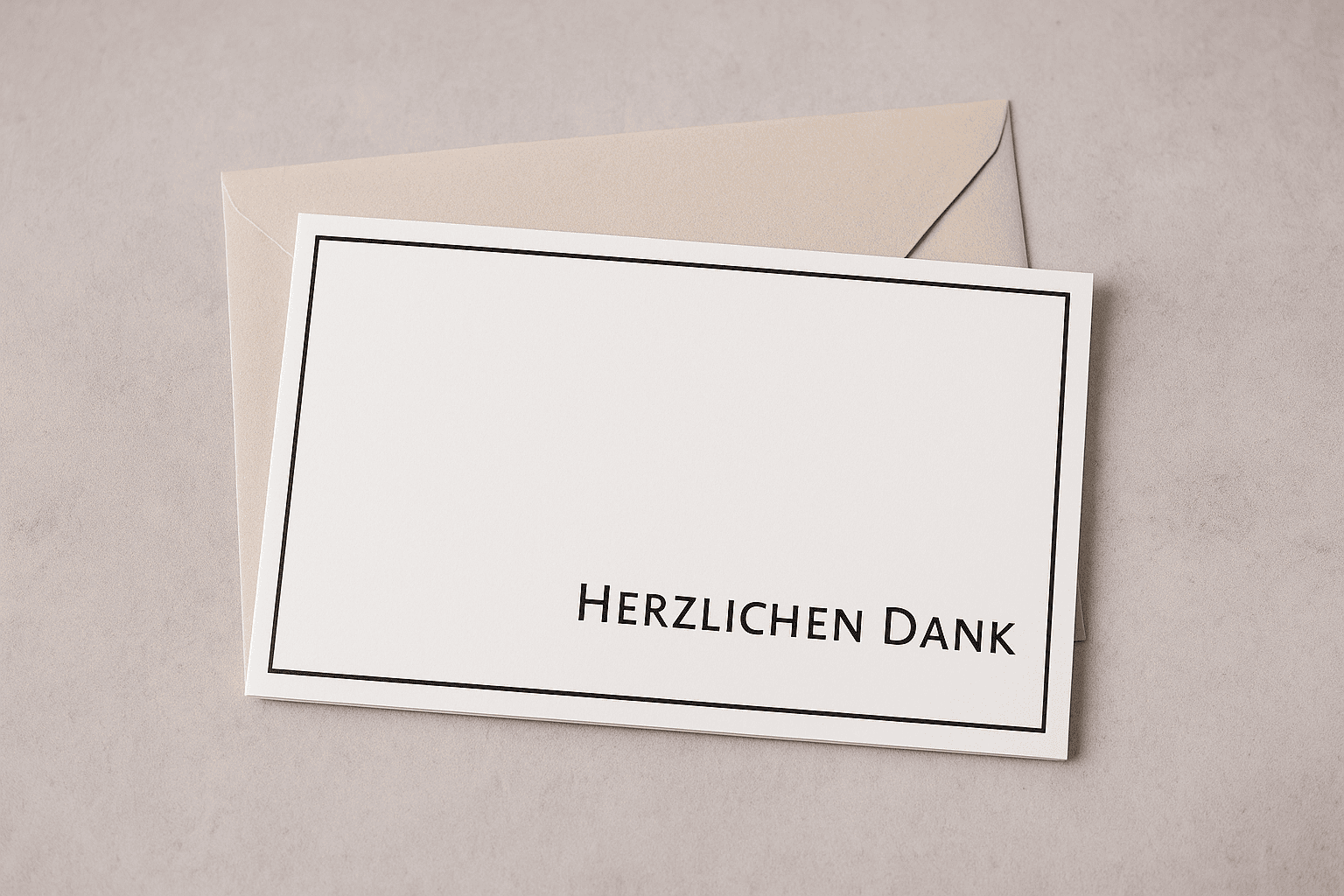 Produktabbildung Trauerkarte modernes Design mit Umschlag