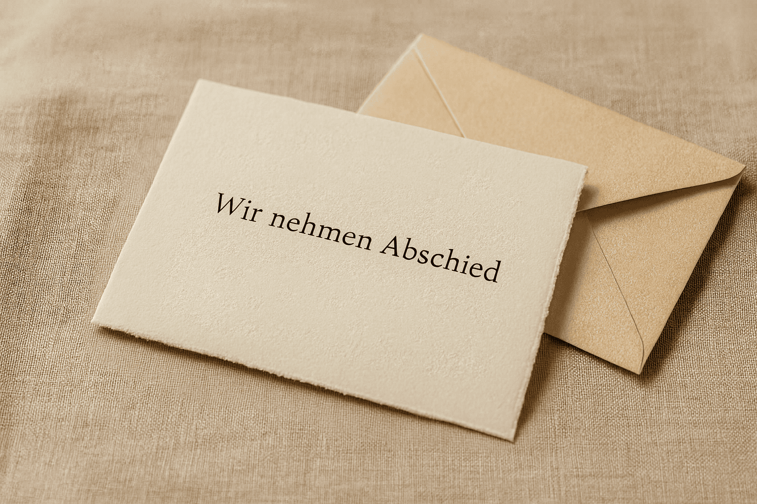 Produktabbildung Trauerkarten auf Büttenpapier