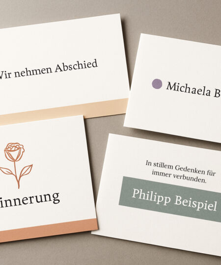 Produktabbildung Trauerkarten kaufen farbige Akzente