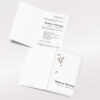 Trauerkarte Hochformat mit fallendem Blatt in filigraner Illustration